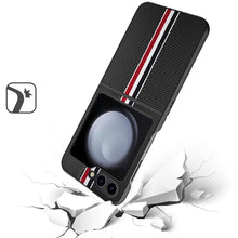 For Samsung Galaxy Z Flip 6 Case Fabric Phone Cover Premium PU Vegan Leather