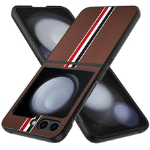 For Samsung Galaxy Z Flip 6 Case Fabric Phone Cover Premium PU Vegan Leather