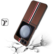 For Samsung Galaxy Z Flip 6 Case Fabric Phone Cover Premium PU Vegan Leather