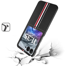 For Motorola Razr 2025/2024 Case Fabric Flip Phone Premium PU Leather Cover