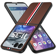 For Motorola Razr 2025/2024 Case Fabric Flip Phone Premium PU Leather Cover