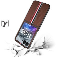 For Motorola Razr 2025/2024 Case Fabric Flip Phone Premium PU Leather Cover