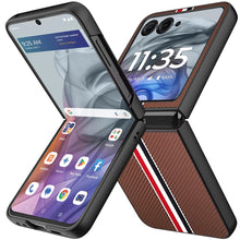 For Motorola Razr 2025/2024 Case Fabric Flip Phone Premium PU Leather Cover