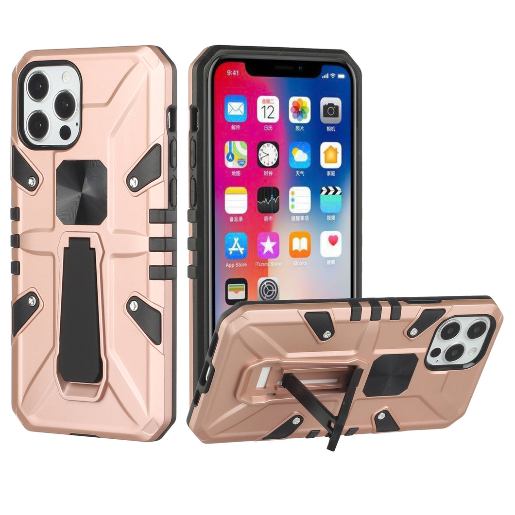 For iPhone 13 PRO Case Magnetic Rugged Phone Cover with pull-out Kickstand