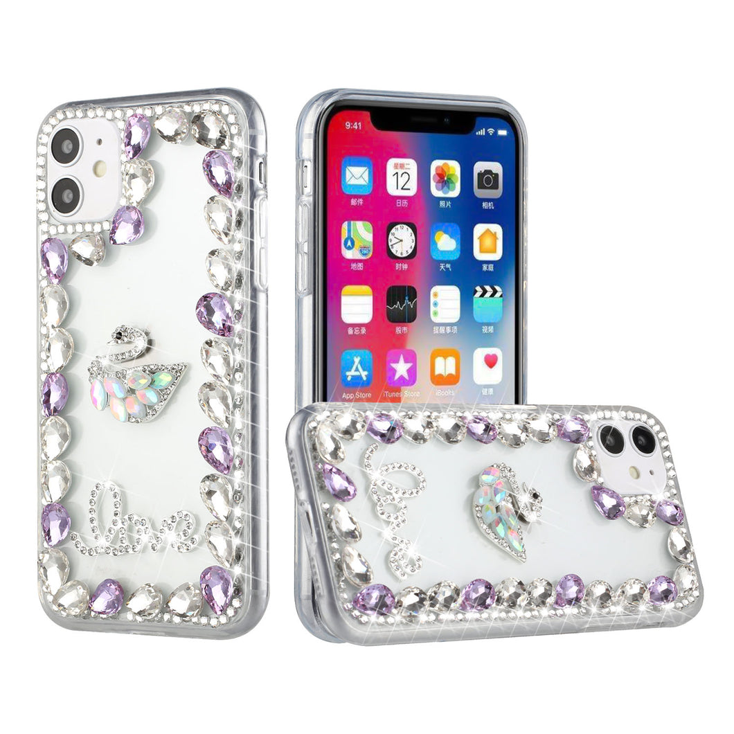 For iPhone 14 PRO Case Bling Diamond Rhinestone Jewel Decor Fashion Phone Cover