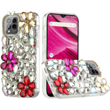 For REVVL 6/6X PRO 5G (2023) Case Full Bling Faux Diamond Stone 3D Jewel Cover