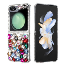 For Samsung Galaxy Z Flip 6 Case Full Diamond Bling with Ornaments Hard Cover