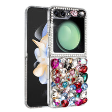 For Samsung Galaxy Z Flip 6 Case Full Diamond Bling with Ornaments Hard Cover