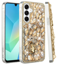 For Samsung A16 5G Case Full Bling Rhinestones Phone Cover + Tempered Glass