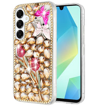 For Samsung A16 5G Case Full Bling Rhinestones Phone Cover + Tempered Glass