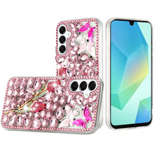 For Samsung A16 5G Case Full Bling Rhinestones Phone Cover + Tempered Glass