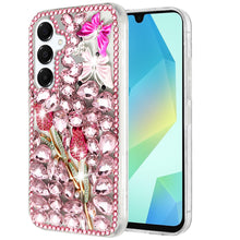 For Samsung A16 5G Case Full Bling Rhinestones Phone Cover + Tempered Glass