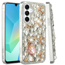 For Samsung A16 5G Case Full Bling Rhinestones Phone Cover + Tempered Glass