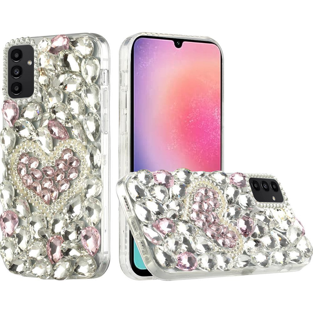 For Samsung Galaxy S24 Ultra Case Full Diamond Bling with Ornaments Phone Cover