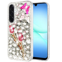 For Samsung A17 5G Case Full Diamond Bling 3D Jewel Ornaments + Tempered Glass