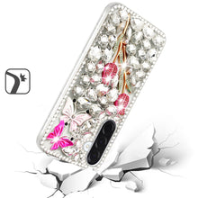 For Samsung A17 5G Case Full Diamond Bling 3D Jewel Ornaments + Tempered Glass