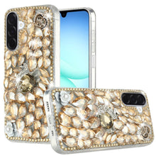 For Samsung A17 5G Case Full Diamond Bling 3D Jewel Ornaments + Tempered Glass