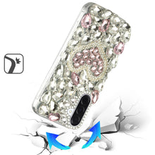 For Samsung A17 5G Case Full Diamond Bling 3D Jewel Ornaments + Tempered Glass