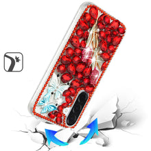For Samsung A17 5G Case Full Diamond Bling 3D Jewel Ornaments + Tempered Glass