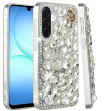 For Samsung A17 5G Case Full Diamond Bling 3D Jewel Ornaments + Tempered Glass