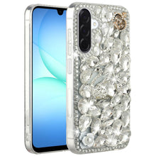 For Samsung A17 5G Case Full Diamond Bling 3D Jewel Ornaments + Tempered Glass