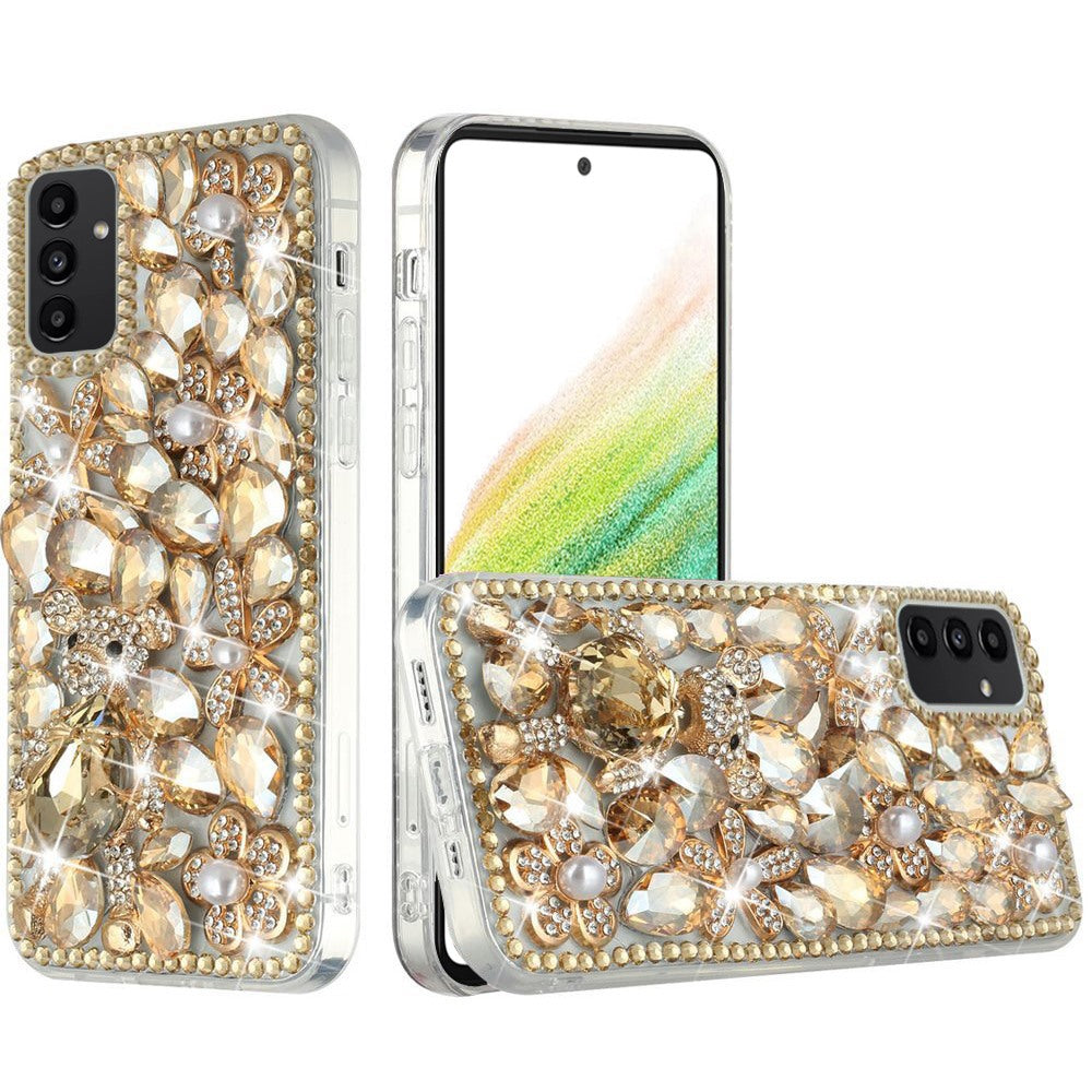 For Samsung Galaxy S24 Ultra Case Full Diamond Bling with Ornaments Phone Cover