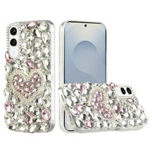 For Samsung S25 Edge Case Full Diamond Bling 3D Jewel Ornaments + Tempered Glass