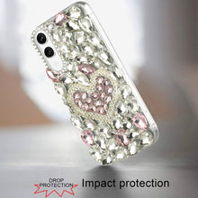 For Samsung S25 Edge Case Full Diamond Bling 3D Jewel Ornaments + Tempered Glass