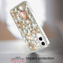 For Samsung S25 Edge Case Full Diamond Bling 3D Jewel Ornaments + Tempered Glass