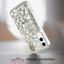 For Samsung S25 Edge Case Full Diamond Bling 3D Jewel Ornaments + Tempered Glass
