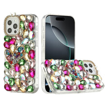 For iPhone 16 PRO MAX Case Full Bling Rhinestones Phone Cover + Tempered Glass