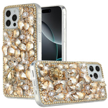 For iPhone 16 PRO MAX Case Full Bling Rhinestones Phone Cover + Tempered Glass