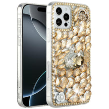 For iPhone 16 PRO MAX Case Full Bling Rhinestones Phone Cover + Tempered Glass