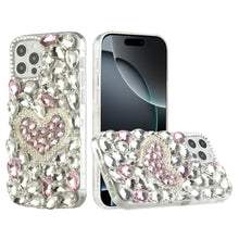 For iPhone 16 PRO MAX Case Full Bling Rhinestones Phone Cover + Tempered Glass