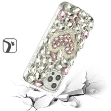 For iPhone 16 PRO MAX Case Full Bling Rhinestones Phone Cover + Tempered Glass