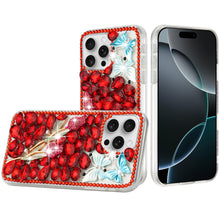 For iPhone 16 PRO MAX Case Full Bling Rhinestones Phone Cover + Tempered Glass