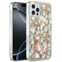 For iPhone 16 PRO MAX Case Full Bling Rhinestones Phone Cover + Tempered Glass