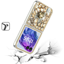 For Motorola Razr+ Plus 2024 Case Full Diamond Bling with Ornaments Hard Cover