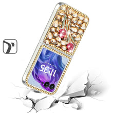 For Motorola Razr+ Plus 2024 Case Full Diamond Bling with Ornaments Hard Cover