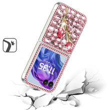 For Motorola Razr+ Plus 2024 Case Full Diamond Bling with Ornaments Hard Cover