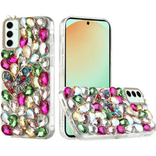 For Samsung Galaxy S24 FE Case Full Diamond Bling Cover w/ Faux Jewel Ornaments