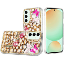 For Samsung Galaxy S24 FE Case Full Diamond Bling Cover w/ Faux Jewel Ornaments