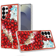 For Samsung S26 Ultra Case Full Diamond Bling 3D Jewel Ornaments +Tempered Glass