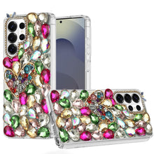 For Samsung S26 Ultra Case Full Diamond Bling 3D Jewel Ornaments +Tempered Glass
