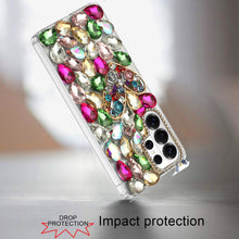 For Samsung S26 Ultra Case Full Diamond Bling 3D Jewel Ornaments +Tempered Glass