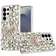 For Samsung S26 Ultra Case Full Diamond Bling 3D Jewel Ornaments +Tempered Glass