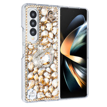 For Samsung Galaxy Z Fold 6 Case Full Diamond Bling with Ornaments Hard Cover