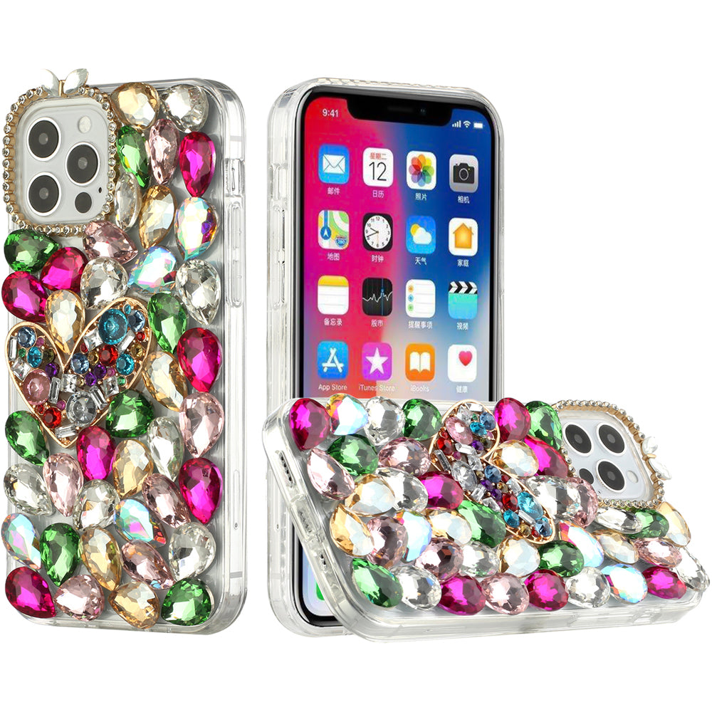 For Samsung Galaxy S24+ Plus Case Full Diamond Bling with Ornaments Phone Cover