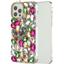 For Samsung S23 FE 5G Case Full Bling with Ornaments Cover + Tempered Glass