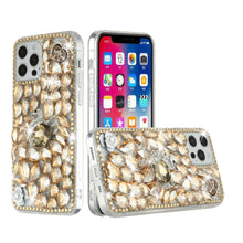 For iPhone 14 PRO Case Full Diamond Bling Phone Cover with Faux Jewel Ornaments